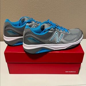 New Balance Gray and Blue Athletic Shoes
